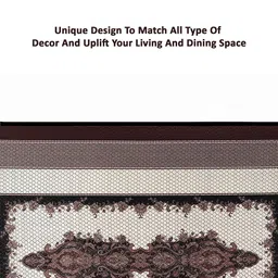 Kuber Industries Cream-Coloured & Black Printed Cotton 6-Seater Table Cover image 5