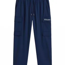 Riksaw Men Relaxed Fit Cargos Track Pants image 3