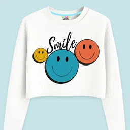 KUCHIPOO Girls Graphic Printed Full Sleeves T-shirts image 2