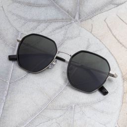 Ted Smith Unisex Round Sunglasses with Polarised and UV Protected Lens SUN-TWOHEX_SLBL-picture-9