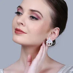 OPUS GEMS Artificial Stones Studded Floral Shaped Studs image 5