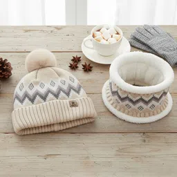 YOUSTYLO Unisex Printed Woollen Beanie-picture-29