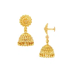 DIVASTRI Gold-Plated Dome Shaped Jhumkas image 3