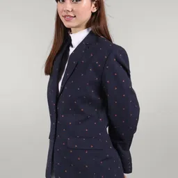 Talethread Printed Pure Premium Cotton Single-Breasted Casual Blazer image 4