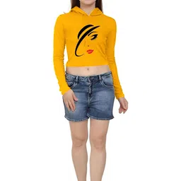 Moda Rapido Women Printed Hooded T-shirt-image-57
