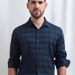Mufti Men Slim Fit Checked Casual Shirt-picture-28