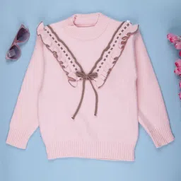 V-Mart Girls Round Neck Long Sleeves Pullover Sweater-image-69