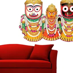 Decor Villa Multicolor Baldev, Subhadra or Jagannath Wall Sticker-image-34