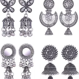 Sangria Alloy Silver-Plated Earrings-picture-38