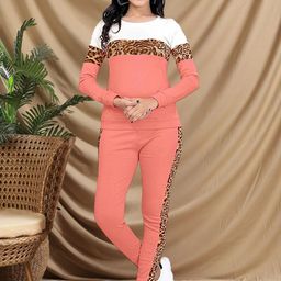 Moda Rapido Printed Round Neck T-Shirt With Trousers Co-ords-picture-17