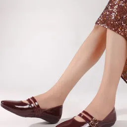 FEET RUNNER Women Double Strap Mary Jane Flats With Buckle-picture-27