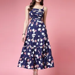 BEING NAUGHTY Women Floral Print Fit & Flare Midi Dress-picture-26