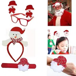 Ascension 2-Pcs Red & White Christmas Headband & Goggles Festive Decor-picture-47
