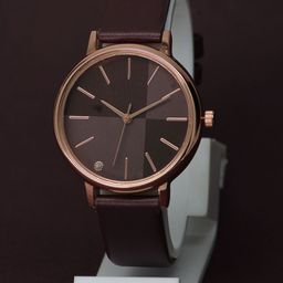 VIRAKTI Women Brass Patterned Dial & Leather Straps Analogue Watch G-08-MAROON-M-picture-22
