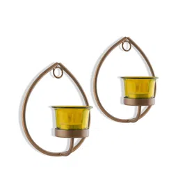 homesake Golden Metal Zatec Wall Tea Light Holders (Pack Of 2) image 5