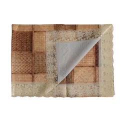 Kuber Industries Brown Printed 6 Seater Table Cover image 2