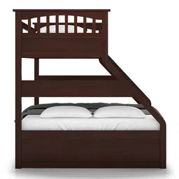 urban ladder Barnley Single Over Queen Storage Bunk Bed In Dark Walnut Finish image 5