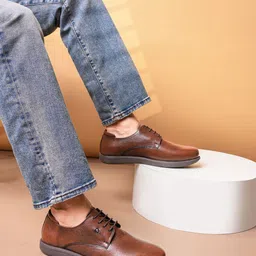 San Frissco Men Leather Lace-Ups Formal Derbys-image-56