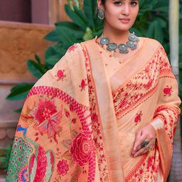 HERE&NOW Floral Zari Kota Saree-picture-7