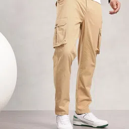 Nautica Men Solid Cargos Trousers-picture-20