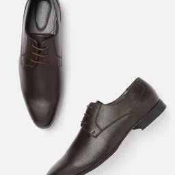 INVICTUS Men Coffee Brown Solid Formal Derbys-image-1