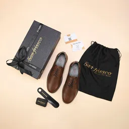 San Frissco Men Leather Lace-Ups Formal Derbys image 2