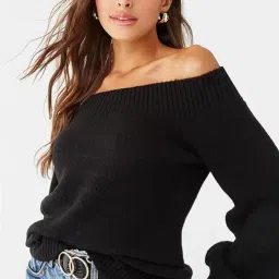 Forever 21 Black Textured Sweater-image-90