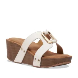 Eridani Women's Syara White Casual Wedges-picture-32