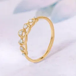 Mia by Tanishq Diamond 14k (585) Yellow Gold Ring for Women image 2