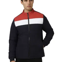 Van Heusen Navy Regular Fit Colour Block Jacket-picture-39