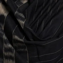 Fabindia Black Cotton Woven Pattern Stole image 4