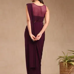 Soch Maroon Ready To Wear Saree image 2