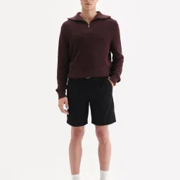 Rare Rabbit Black Polyester Solid Regular Fit Shorts image 4