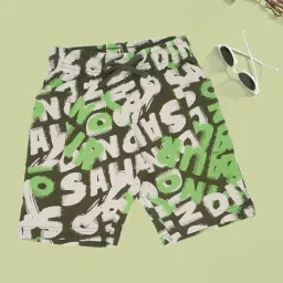 Pantaloons Junior Boys Aspen Green Printed Shorts-image-23