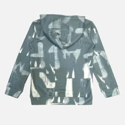 Cavio Kids Green Printed Full Sleeves Sweatshirt image 4