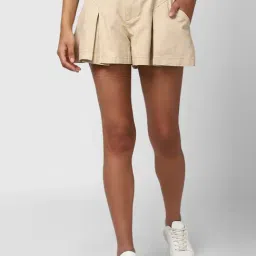 Forever 21 Beige Regular Fit Shorts-image-6