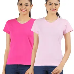 Appulse Pink Cotton T-Shirt - Pack Of 2-picture-15