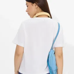 The Souled Store White Relaxed Print T-Shirt image 4