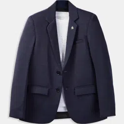 Charchit Navy Cotton Comfort Fit Blazer with T-Shirt image 2