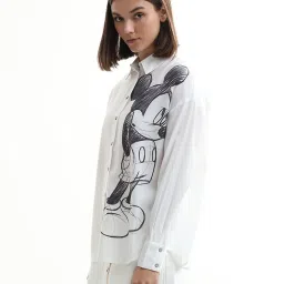 Only White & Black Printed Shirt image 4