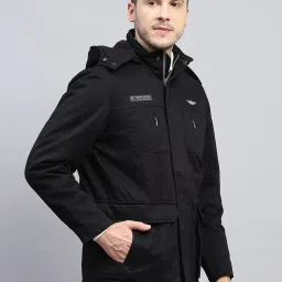 Monte Carlo Black Regular Fit Hooded Jacket image 4