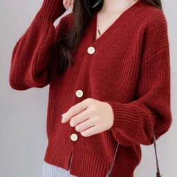 StyleCast Women Ribbed V-Neck Long Sleeve Cardigan-image-85