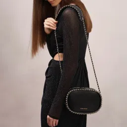 VERO MODA Women Black Sling Bag-image-14
