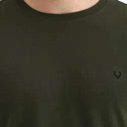 Allen Solly Green Cotton Regular Fit T-Shirt image 4