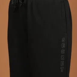 Madame M Secret Black Cotton Relaxed Fit Solid Track Pant image 4