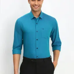 Allen Solly Blue Cotton Slim Fit Shirt-picture-28