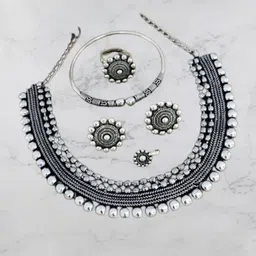 arch gallery Oxidised Silver Silver Jewellery Set (Pack of 1)-picture-16