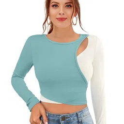 sanjana  silk SANJANA SILK Women Colourblocked Regular Top-picture-12