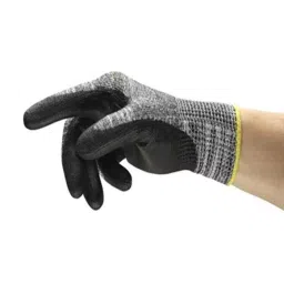 Ansell Edge 48-705 Black Glass Fiber HPPE Polyester Spandex Cut Resistant Work Gloves Size 7 Polyurethane Coating, 48705VP070-picture-37