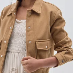 LOV by Westside Brown Faux-Suede Jacket image 4